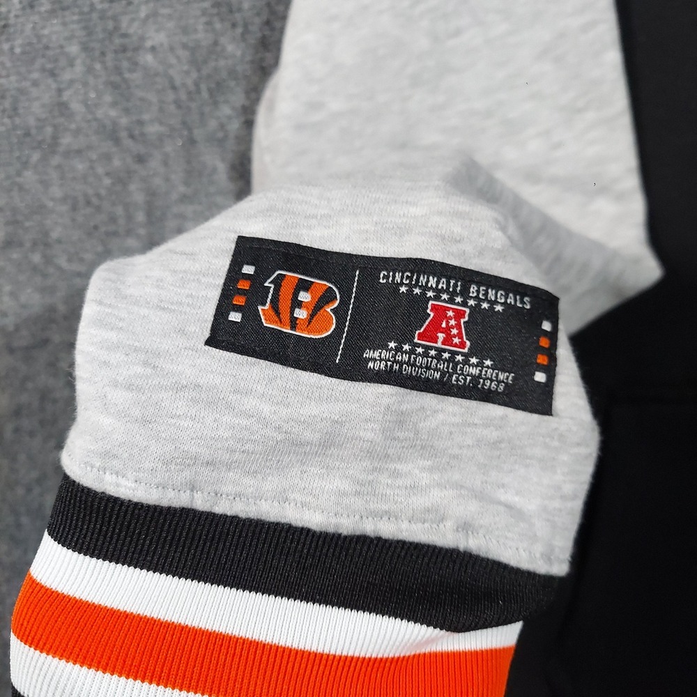 Cincinnati Bengals Hoodie Mens Medium Black Full Zip Fleece NFL Football Graphic - Picture 6 of 12
